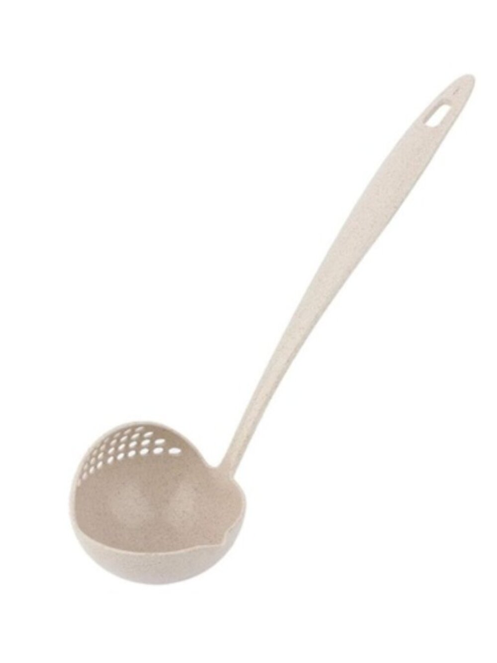3-in-1 Ladle with Strainer and Spout, Beige